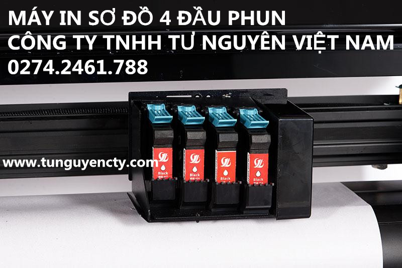 Máy in sơ đồ 4 đầu phun - Giấy Tư Nguyên - Công Ty TNHH Tư Nguyên Việt Nam